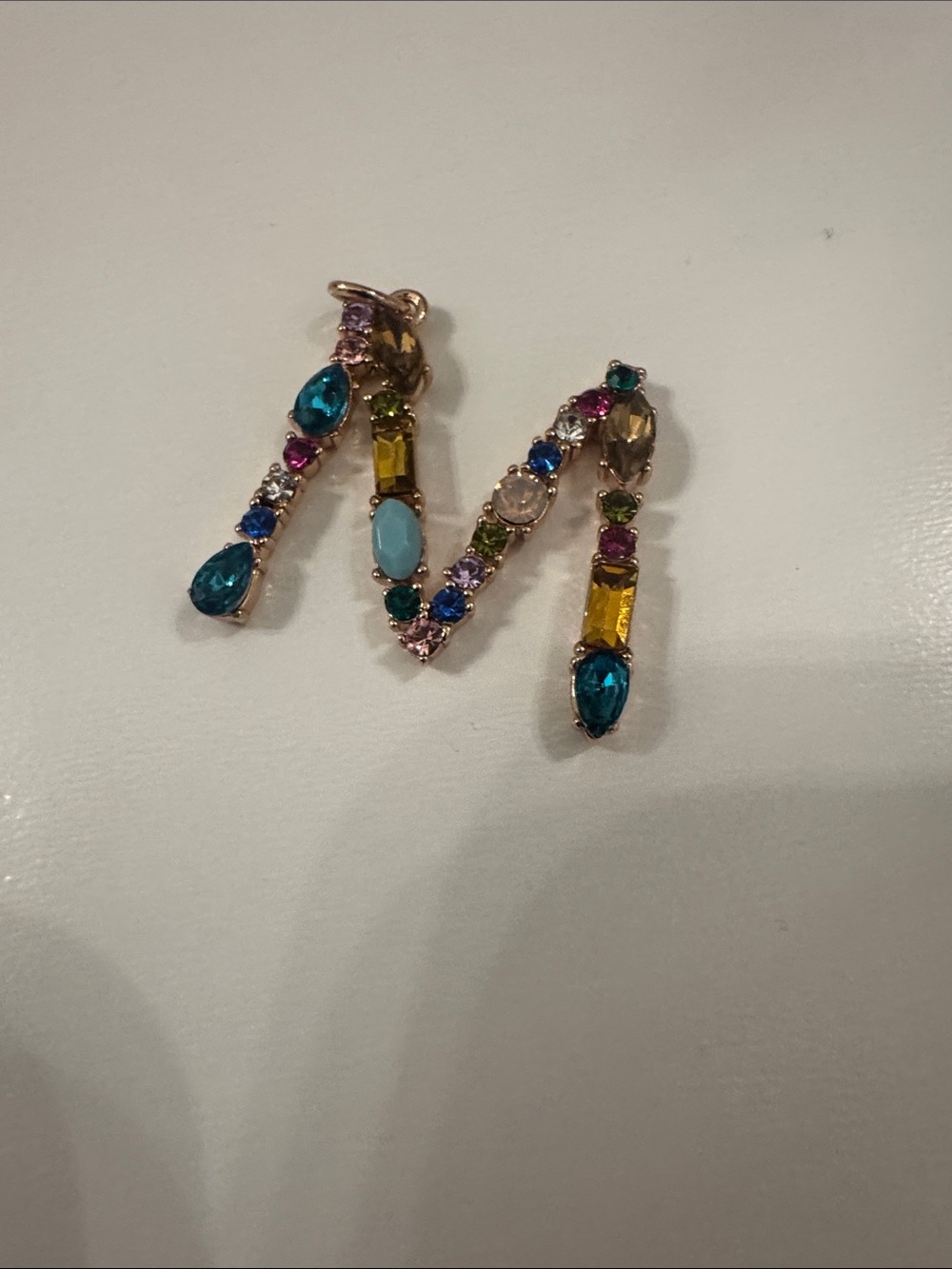 KEEP Collective - “M” initial Crystal Charm for necklace